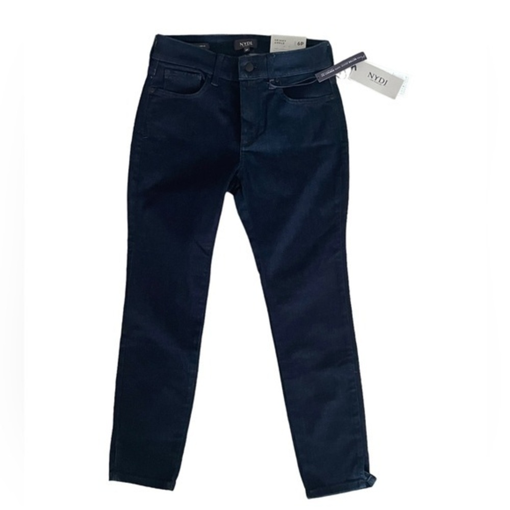 NYDJ | AMI Skinny Ankle with Slit Dark Wash Blue Jeans Womens size 6P